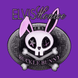 BUCKLE BUNNY - Women's Short Sleeve Crew Neck T-shirt - Purple Design
