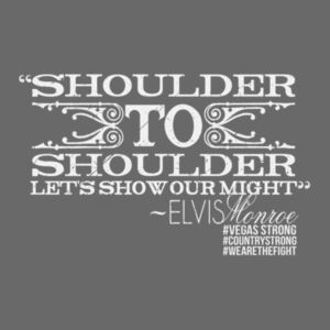 SHOULDER TO SHOULDER - Premium S/S T-shirt - Charcoal Heather Gray Design