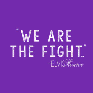 WE ARE THE FIGHT - Women's Short Sleeve V-neck T-shirt - Purple Design