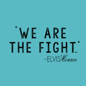 WE ARE THE FIGHT - Women's Short Sleeve V-neck T-shirt - Tahiti Blue Design