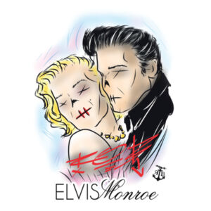 ELVIS MONROE - WOMEN'S PREMIUM S/S TEE - WHITE Design
