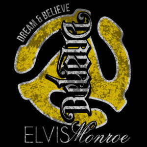 DREAM BELIEVE OLD SCHOOL YELLOW - WOMEN'S PREMIUM S/S TEE - BLACK Design