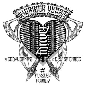100% OF PROFITS DONATED TO FAREWALL TOUR OF BRYAN'S BROTHER CODY - WARRIOR HEART Design