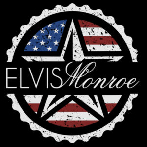 ELVIS MONROE LOGO EMBLEM - PREMIUM UNISEX SNAPBACK HAT - BLACK Design