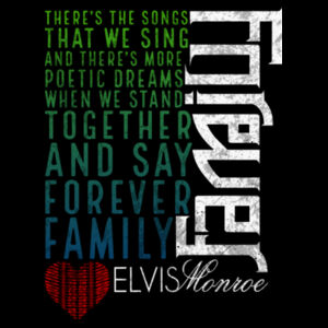 FOREVER FAMILY LYRICS - PREMIUM UNISEX T-SHIRT - BLACK - SREVCB Design