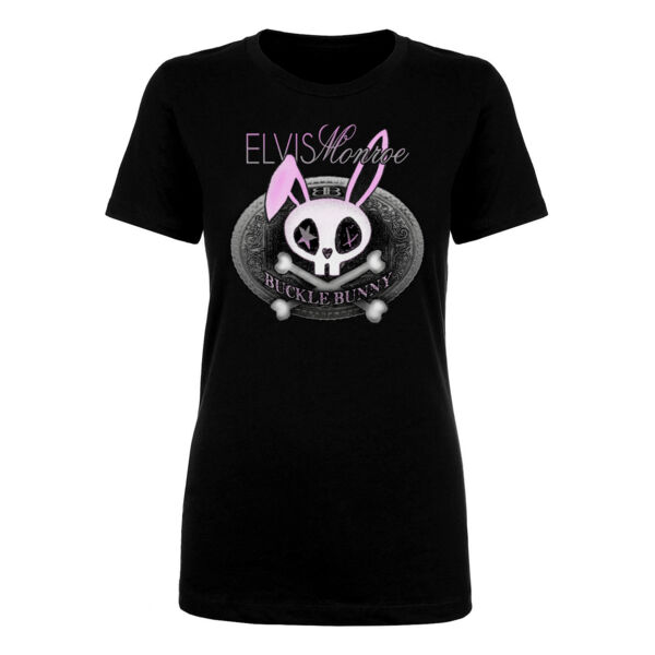 BUCKLE BUNNY - Women's Short Sleeve Crew Neck T-shirt - Black Thumbnail
