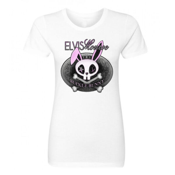BUCKLE BUNNY - Women's Short Sleeve Crew Neck T-shirt - White Thumbnail
