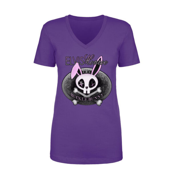 BUCKLE BUNNY - Women's Short Sleeve Crew Neck T-shirt - Purple Thumbnail