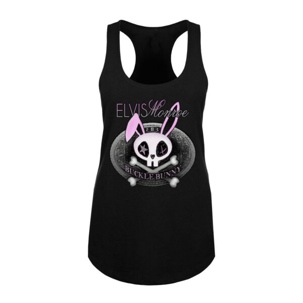 BUCKLE BUNNY - Women's Racerback Tank Top - Black Thumbnail
