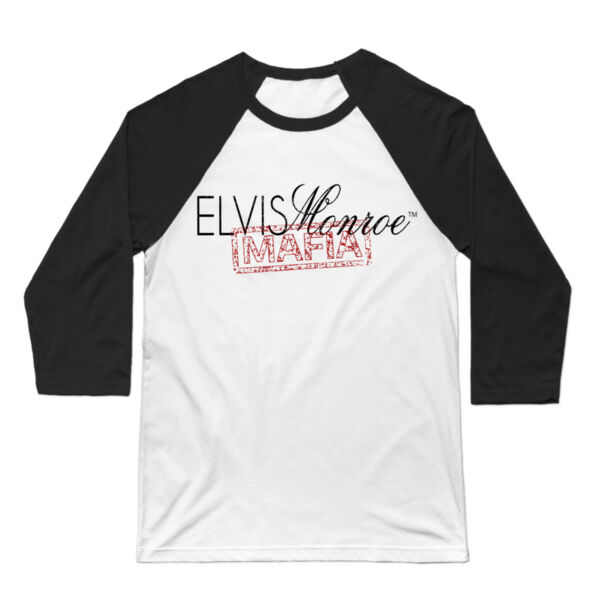 MAFIA UNITE! - Premium 3/4 Sleeve Baseball T-shirt - White/Black Thumbnail