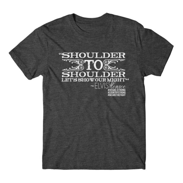 SHOULDER TO SHOULDER - Premium S/S T-shirt - Charcoal Heather Gray Thumbnail