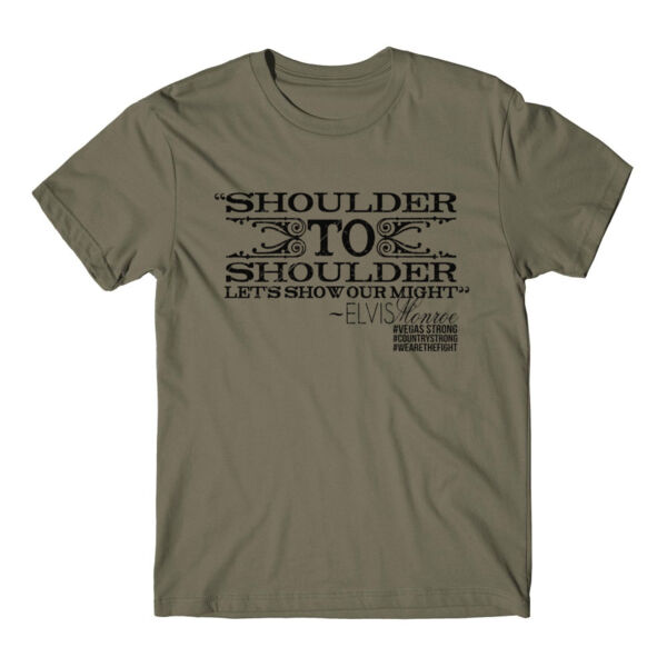 SHOULDER TO SHOULDER - Premium S/S T-shirt - Military Green Thumbnail
