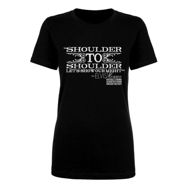 SHOULDER TO SHOULDER - Women's Short Sleeve Crew Neck T-shirt - Black Thumbnail