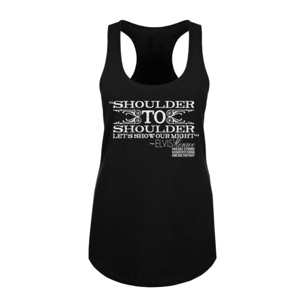 SHOULDER TO SHOULDER - Women's Racerback Tank - Black Thumbnail
