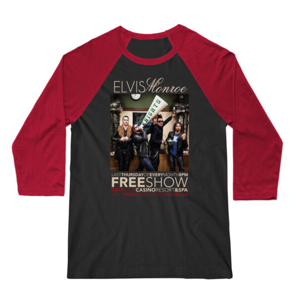 RETRO KNIGHTS - Premium 3/4 Sleeve Baseball T-shirt - Black Thumbnail