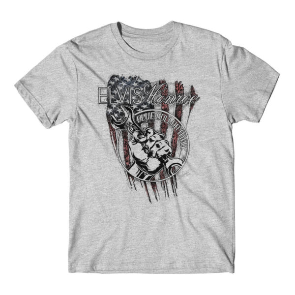 BLUE COLLAR MAN SKETCH - Premium S/S T-shirt - Light Heather Gray Thumbnail