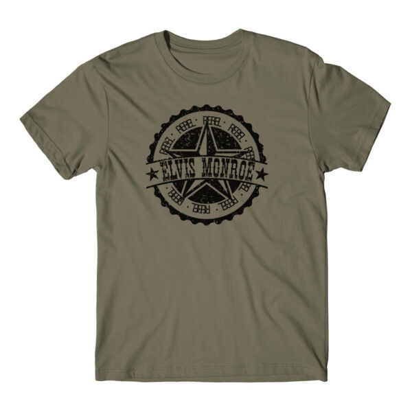 RETRO LOGO Black - Premium S/S T-shirt - Military Green Thumbnail