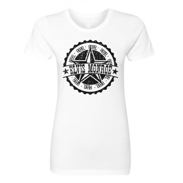 RETRO LOGO Black - Ladies Short Sleeve T-shirt - White Thumbnail