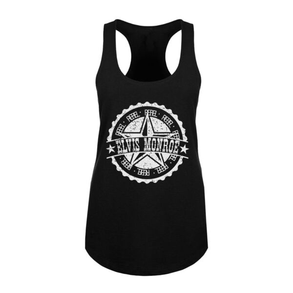 RETRO LOGO - Women's Premium Racerback Tank Top - Black Thumbnail