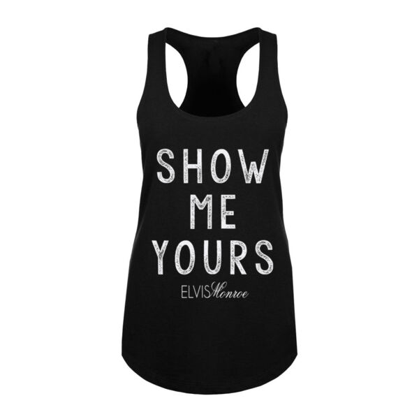 SHOW ME YOURS - Women's Premium Racerback Tank Top - Black Thumbnail