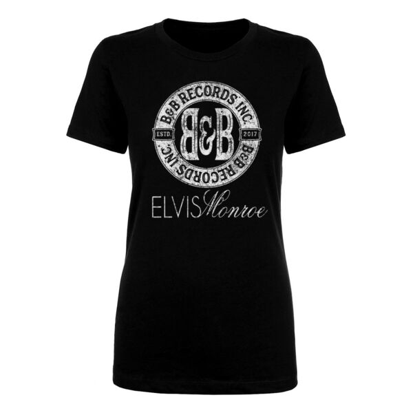 B&B RECORDS - WOMEN'S S/S PREMIUM TEE - BLACK Thumbnail