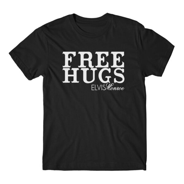 FREE HUGS - S/S PREMIUM TEE - BLACK Thumbnail