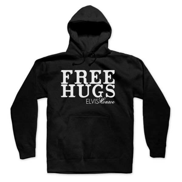 FREE HUGS - PREMIUM PULLOVER HOODIE - BLACK Thumbnail