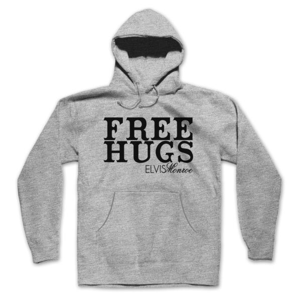 FREE HUGS - PREMIUM PULLOVER HOODIE - LIGHT GRAY HEATHER Thumbnail