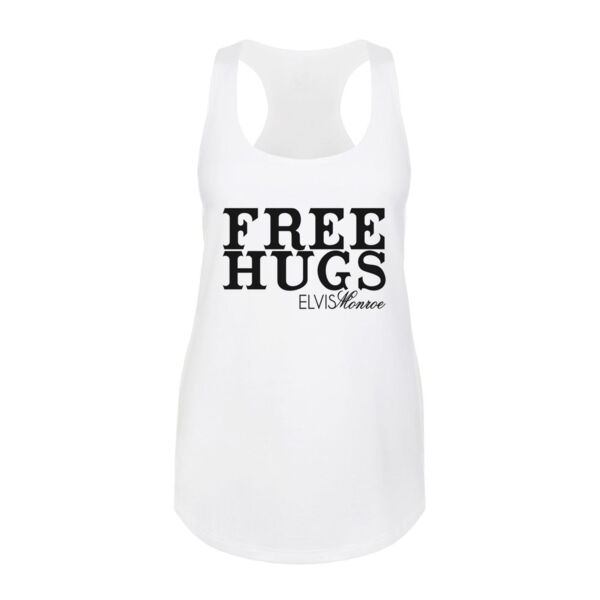 FREE HUGS - WOMEN'S PREMIUM RACERBACK TANK TOP - WHITE Thumbnail