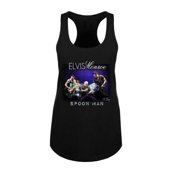 SPOON MAN - Women's Premium Racerback Tank Top - Black Thumbnail