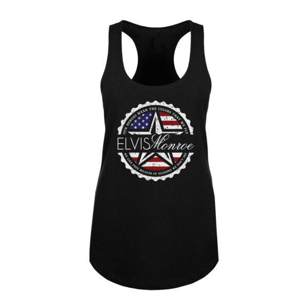 ***NEW*** EMBLEM LOGO W/ LYRICS - WOMEN'S PREMIUM RACERBACK TANK - BLACK Thumbnail