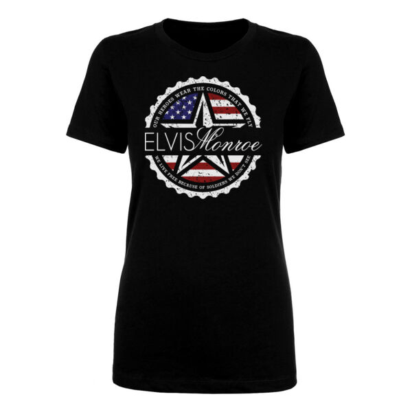 ***NEW*** EMBLEM LOGO W/ LYRICS - WOMEN'S S/S PREMIUM TEE - BLACK Thumbnail