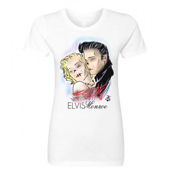 ELVIS MONROE - WOMEN'S PREMIUM S/S TEE - WHITE Thumbnail