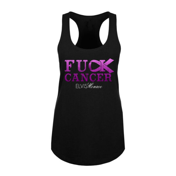FUCK CANCER - PREMIUM WOMEN'S FITTED RACERBACK TANK - BLACK Thumbnail